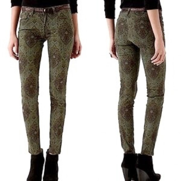 Paige paisley/ boho “Verdugo high rise ultra skinny” - Picture 1 of 9